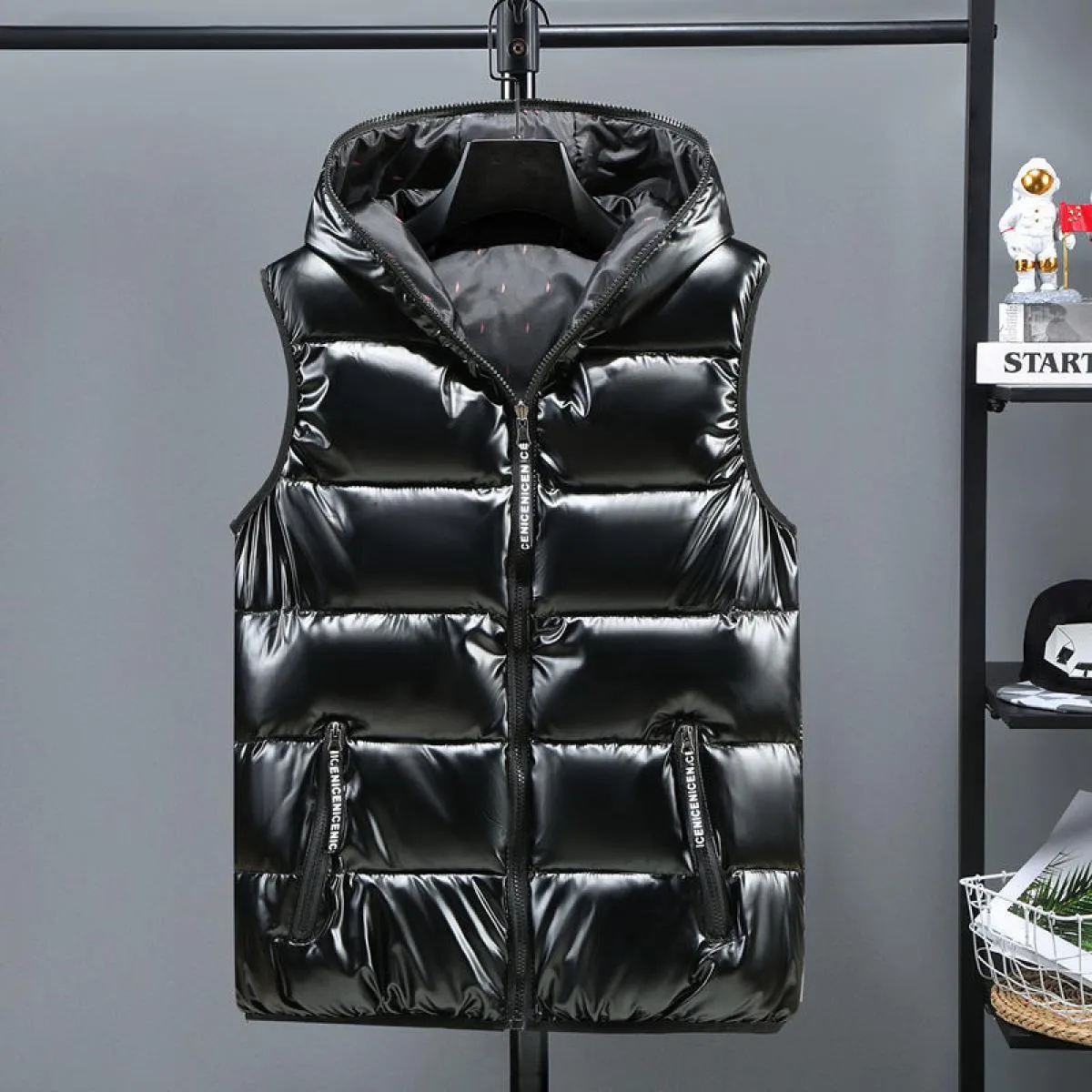 2022 gilet invernali con cappuccio da donna in cotone imbottito senza maniche Parka cappotto giacca casual da uomo impermeabile