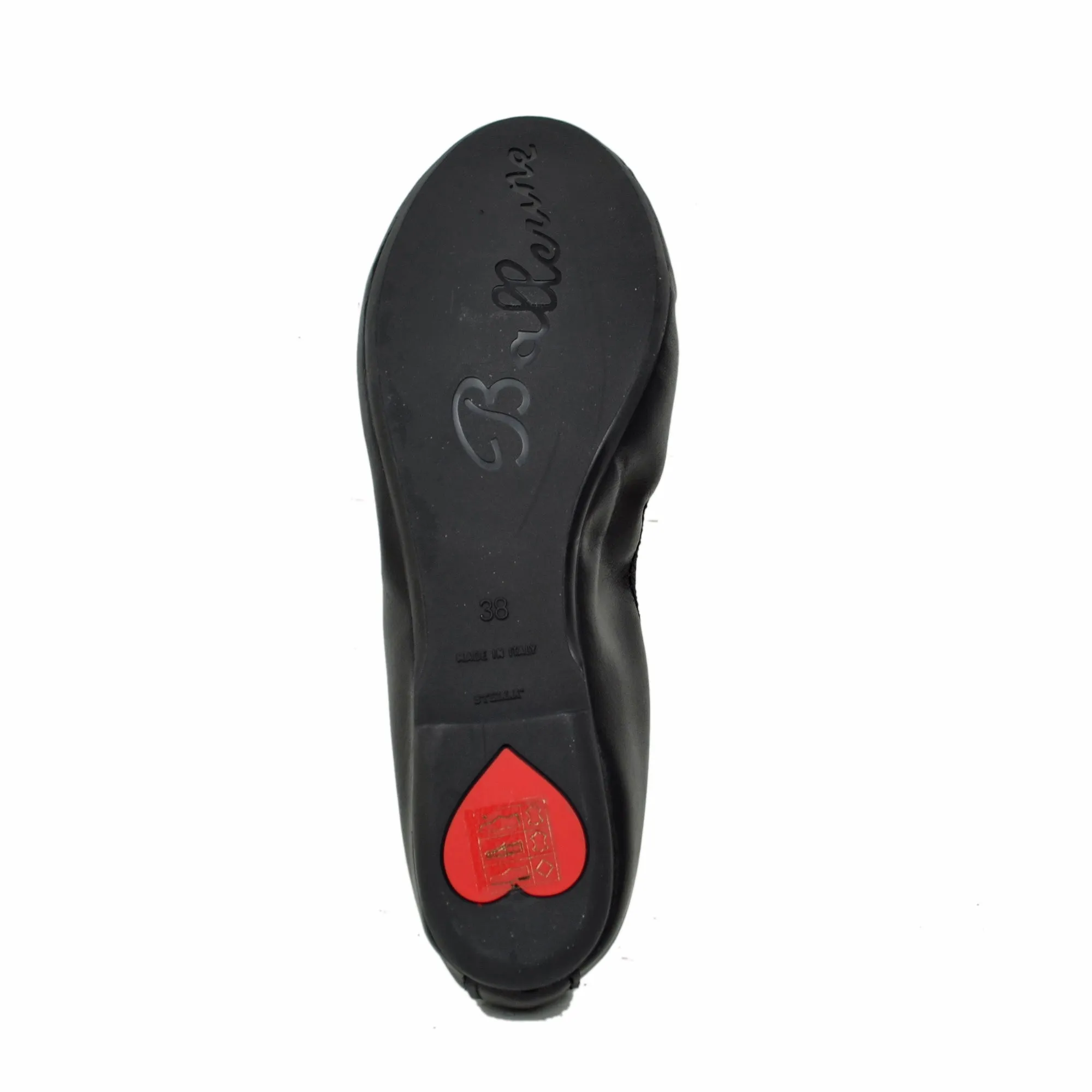 Ballerine Donna Nere con Fiocco Elasticizzate con Zeppetta interna