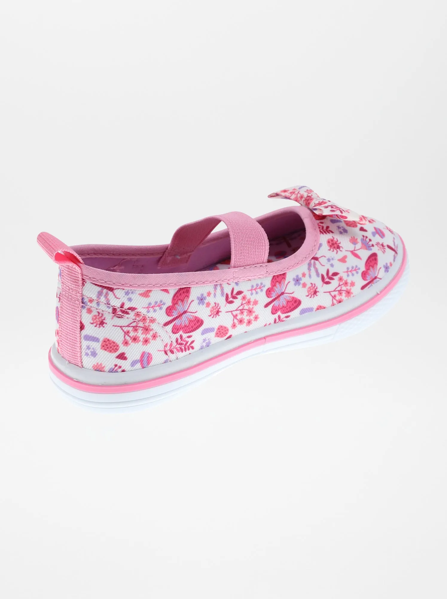 Ballerine in tela a fiori - ROSA