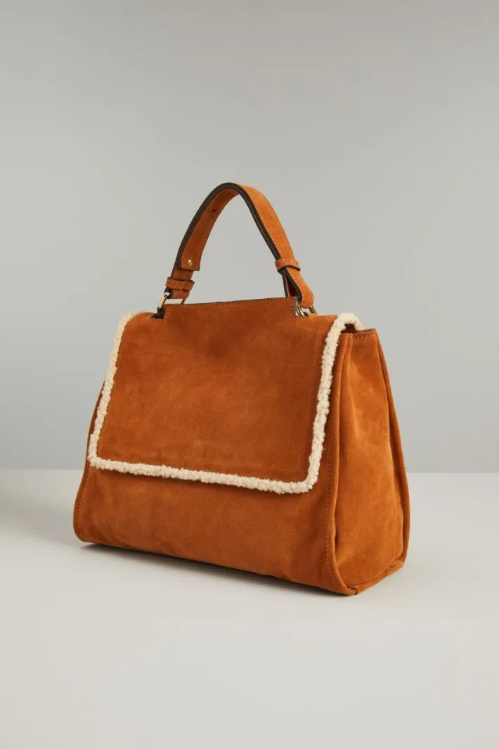Borsa a mano in suede