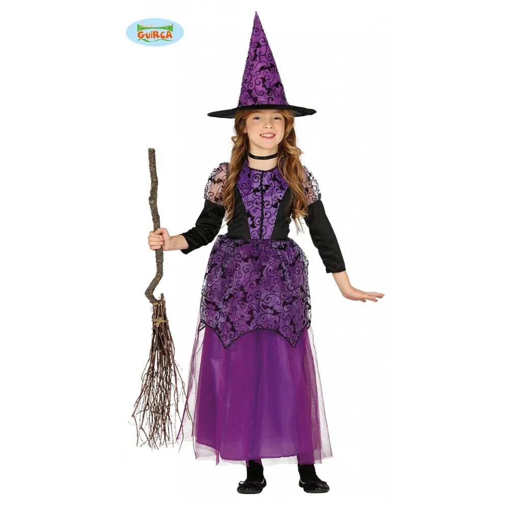Costume Bambina Strega 7/9 Anni Horror Halloween