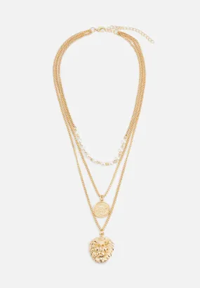 LION LAYERING NECKLACE UNISEX - Collana
