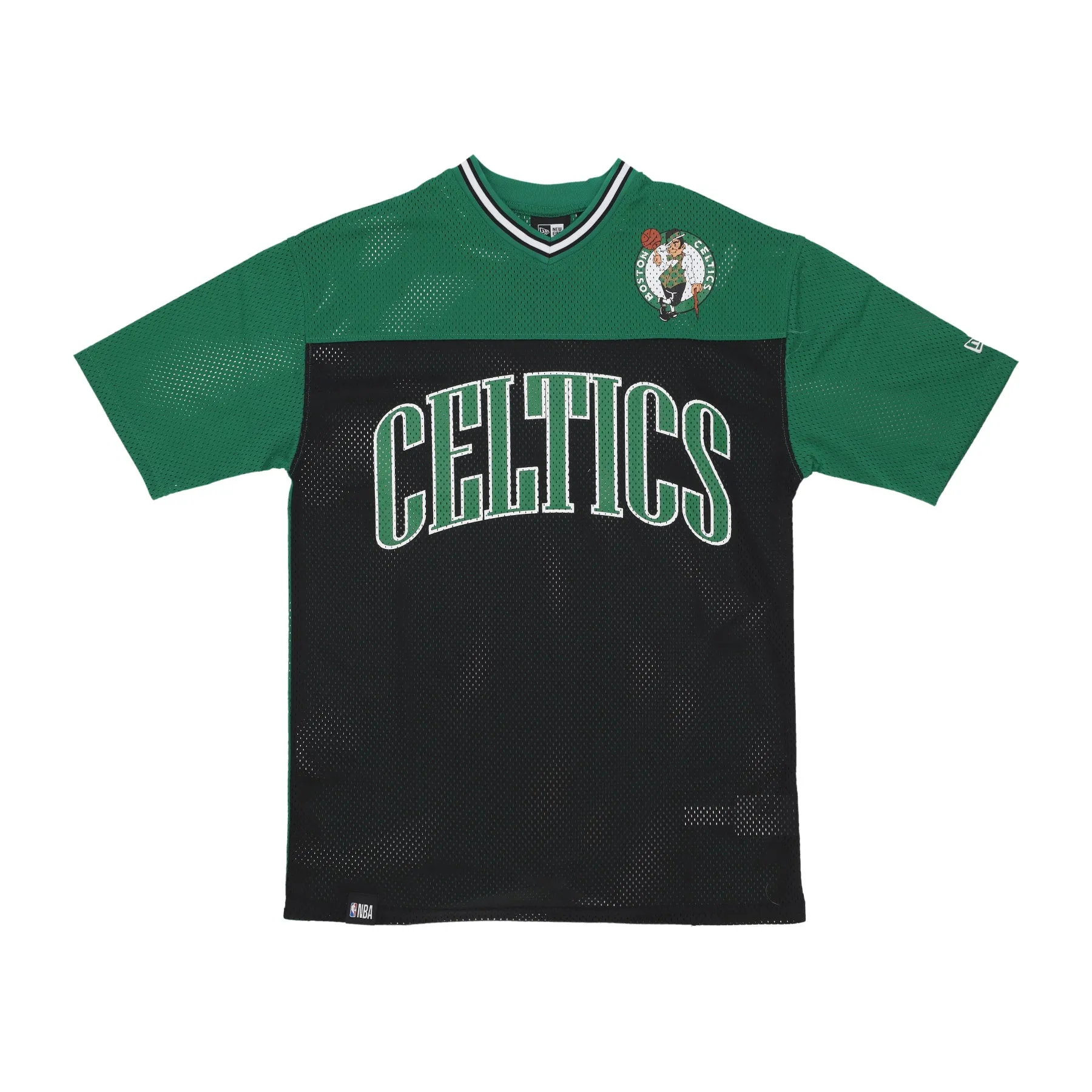 Maglietta Uomo Nba Arch Graphic Mesh Oversize Tee Boscel Kelly Green/black