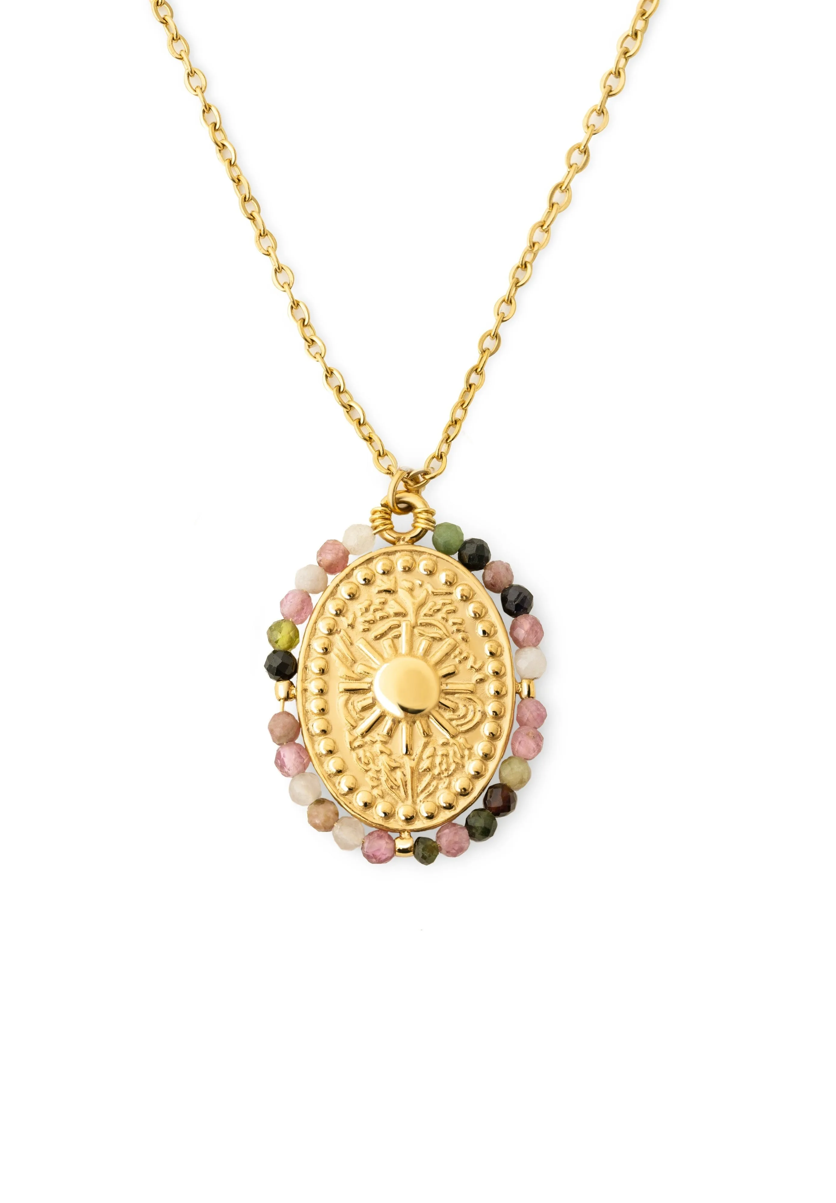 Medallion Stones Sun - Collana