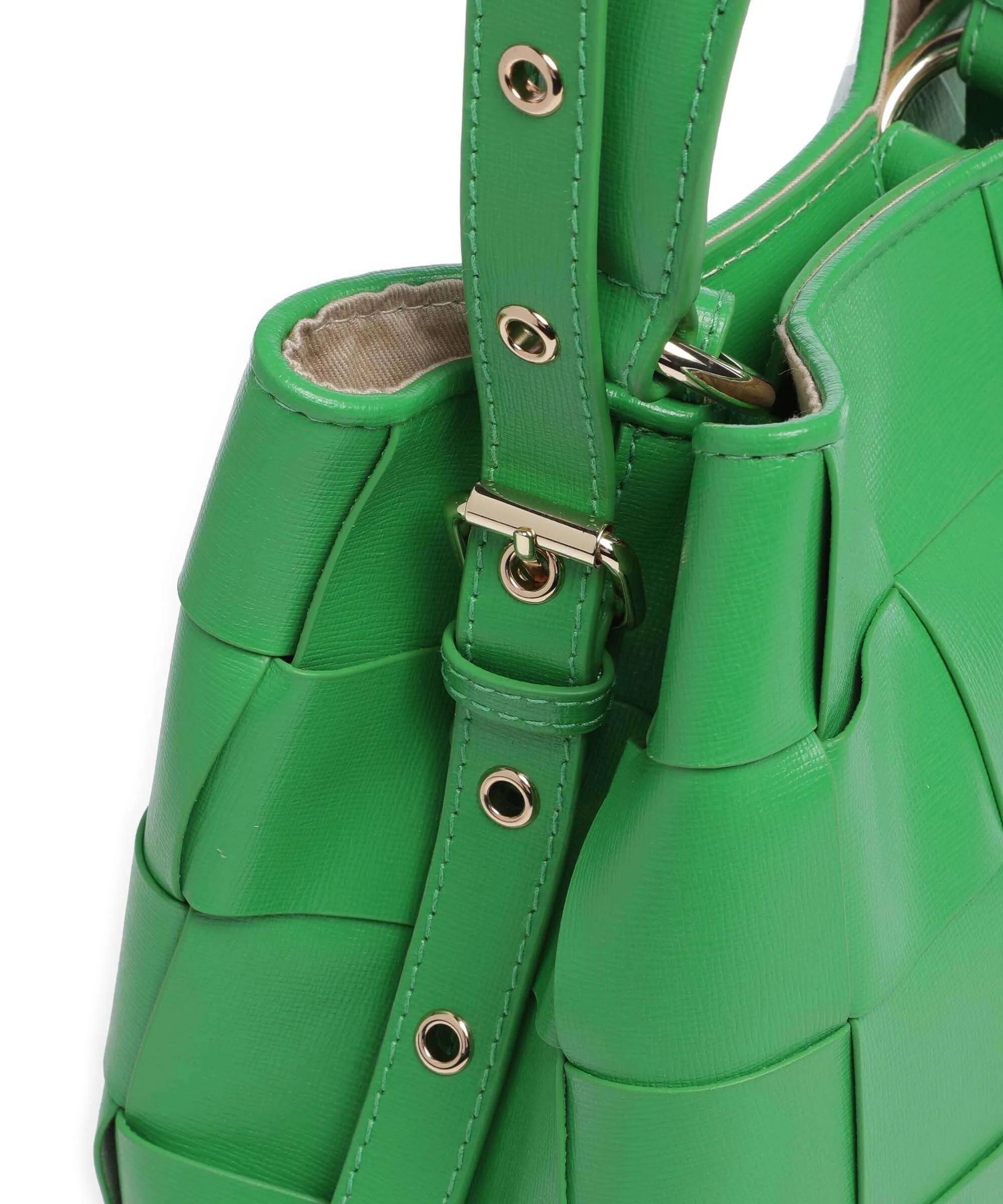  Núnoo Florence Chiara Borsa a secchiello pelle a grana fine verde  
